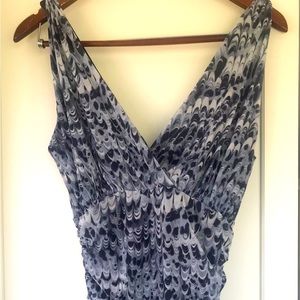 Blue/black/white mermaid dress by Sweet Pea